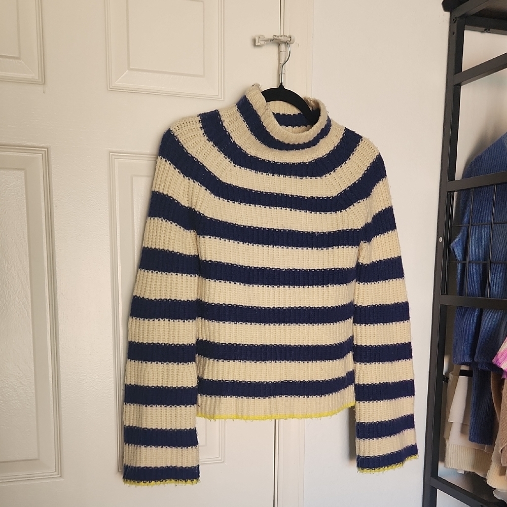 Maeve Anthropologie Striped Turtleneck Sweater XXS